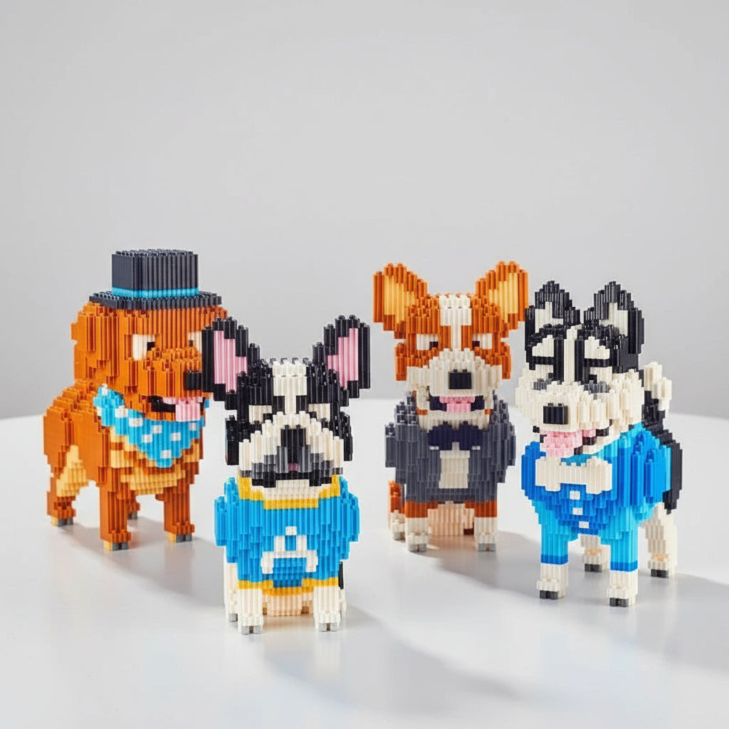 Bulldog met t-shirt | Bouwsteentjes