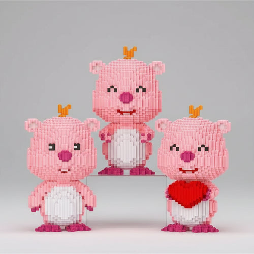 Roze bevers | Bouwsteentjes