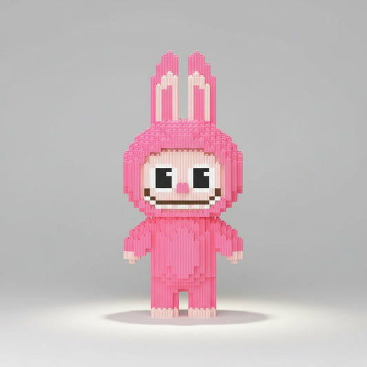 Knal Roze Labubu | Bouwsteentjes