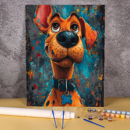 Cartoon Hond | Schilderen op Nummer