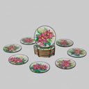 Bloemen Onderzetters | Diamond Painting
