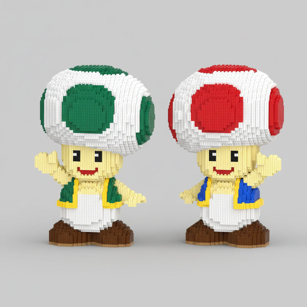 MEGA Paddenstoel poppetjes | Bouwsteentjes