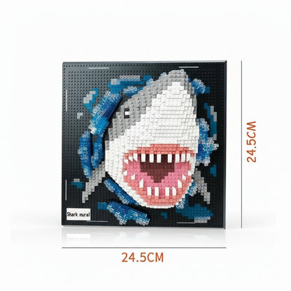 Haai op Bouwplaat | Bouwsteentjes