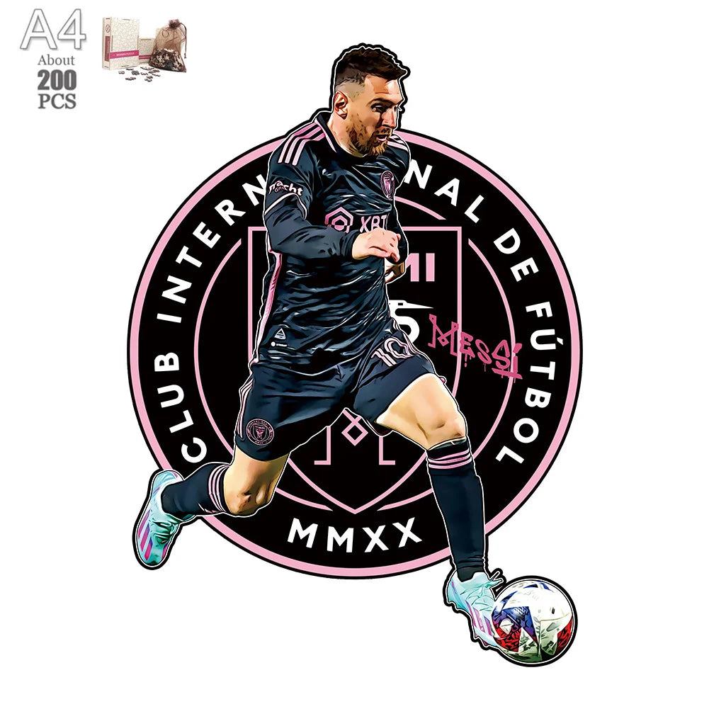 Messi Inter Miami | Houten Puzzel