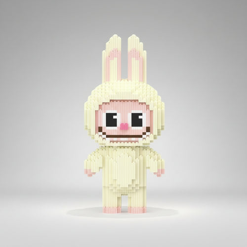 Licht Gele Labubu | Bouwsteentjes