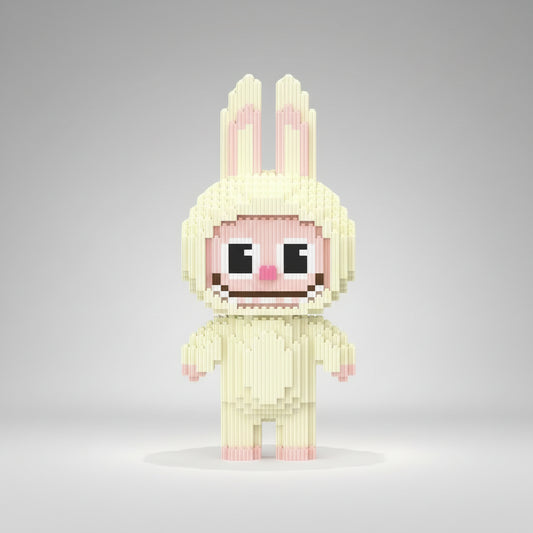 Licht Gele Labubu | Bouwsteentjes