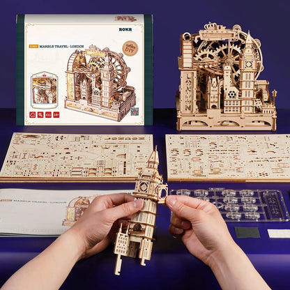 Londen 3D Knikker Baan | Houten Bouwpakketten