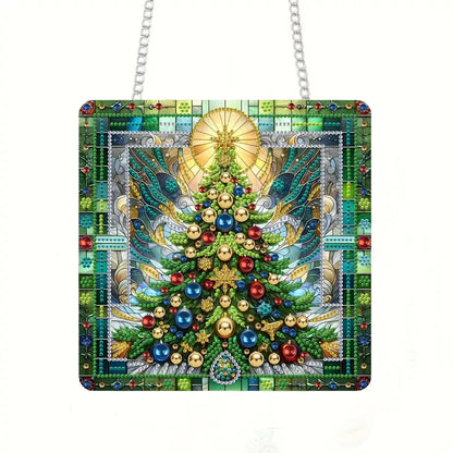 Kerstboom | Deurhanger | Diamond painting