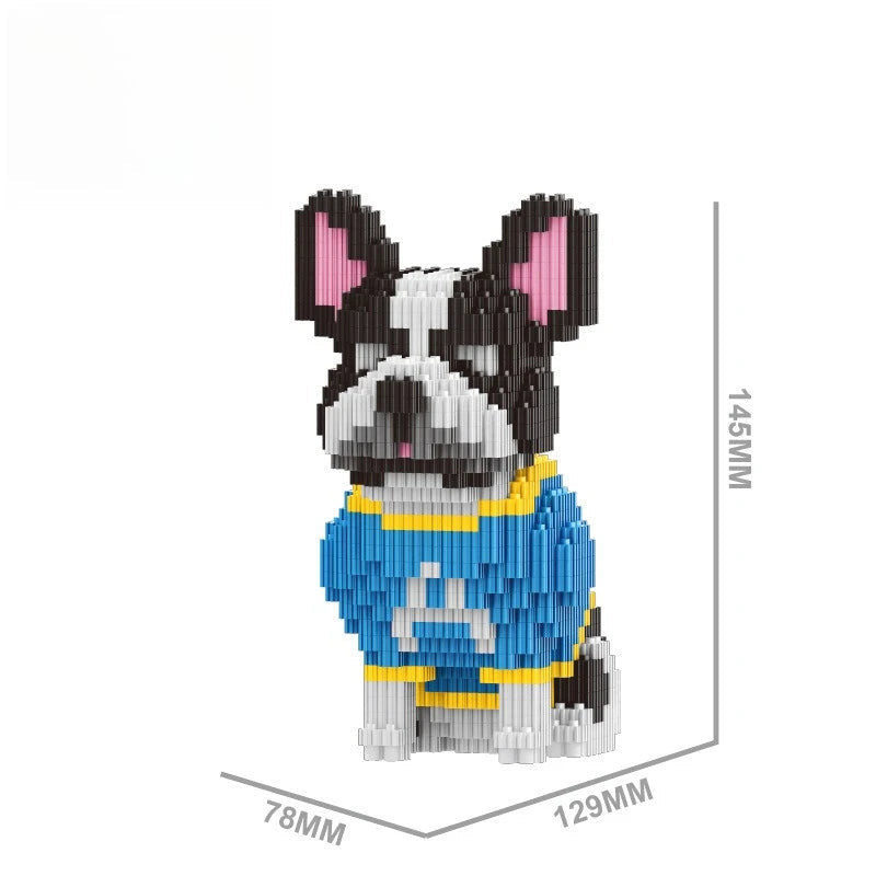 Bulldog met t-shirt | Bouwsteentjes