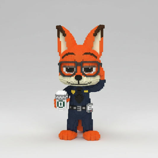 Vos met bril | Bouwsteentjes