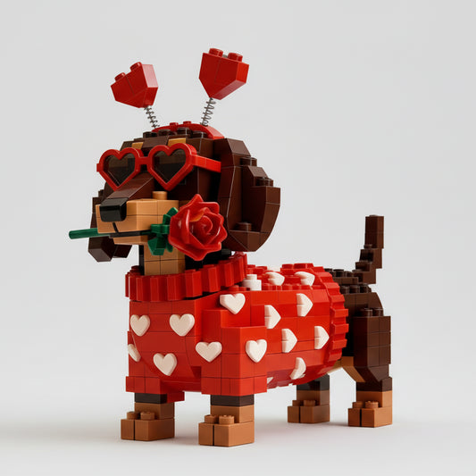 Liefdes teckel | Bouwsteentjes