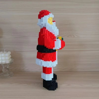 Kerstman met Cadeau | Bouwsteentjes