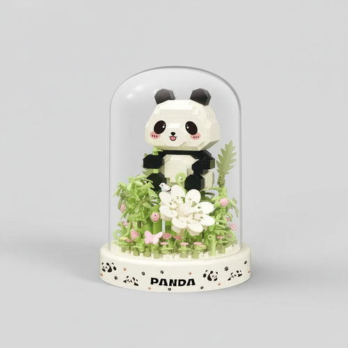 Panda in tuin | Bouwsteentjes