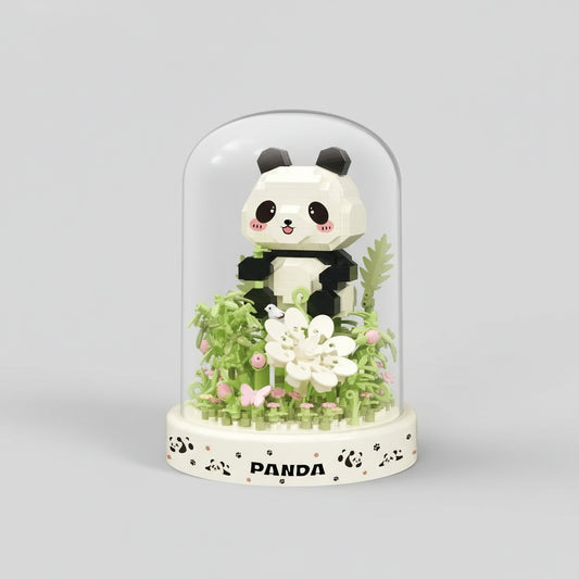 Panda in tuin | Bouwsteentjes