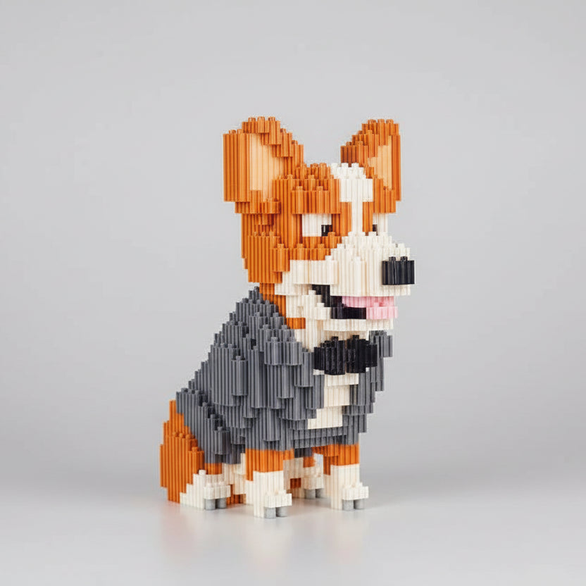 Welsh Corgi in pak | Bouwsteentjes