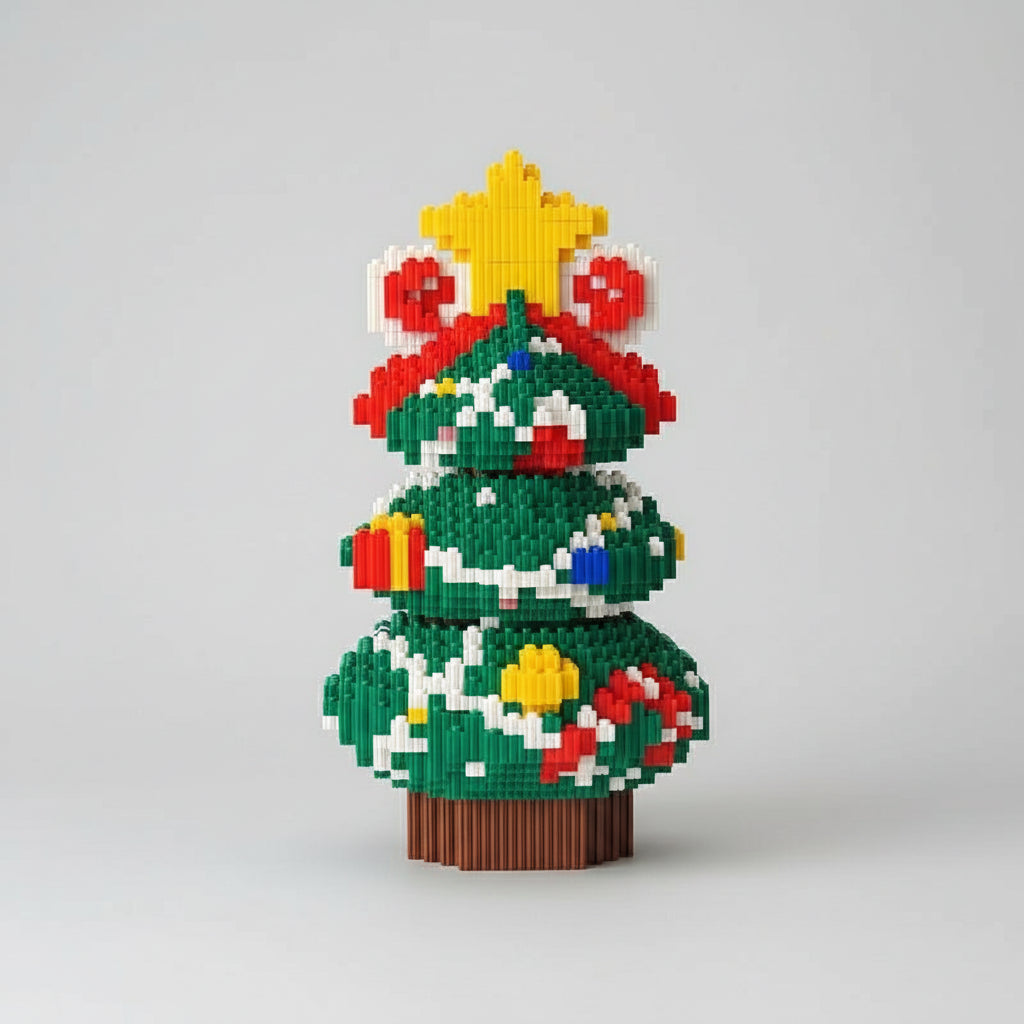 Kerstboom met versiering | Bouwsteentjes