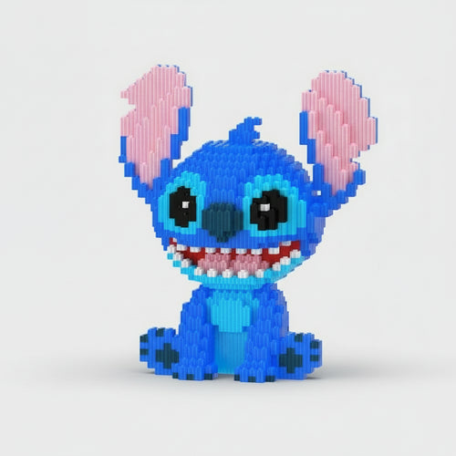 Klein zittend blauw wezen | Bouwsteentjes