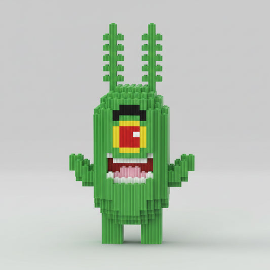 Groene eenoogkreeftje | Bouwsteentjes