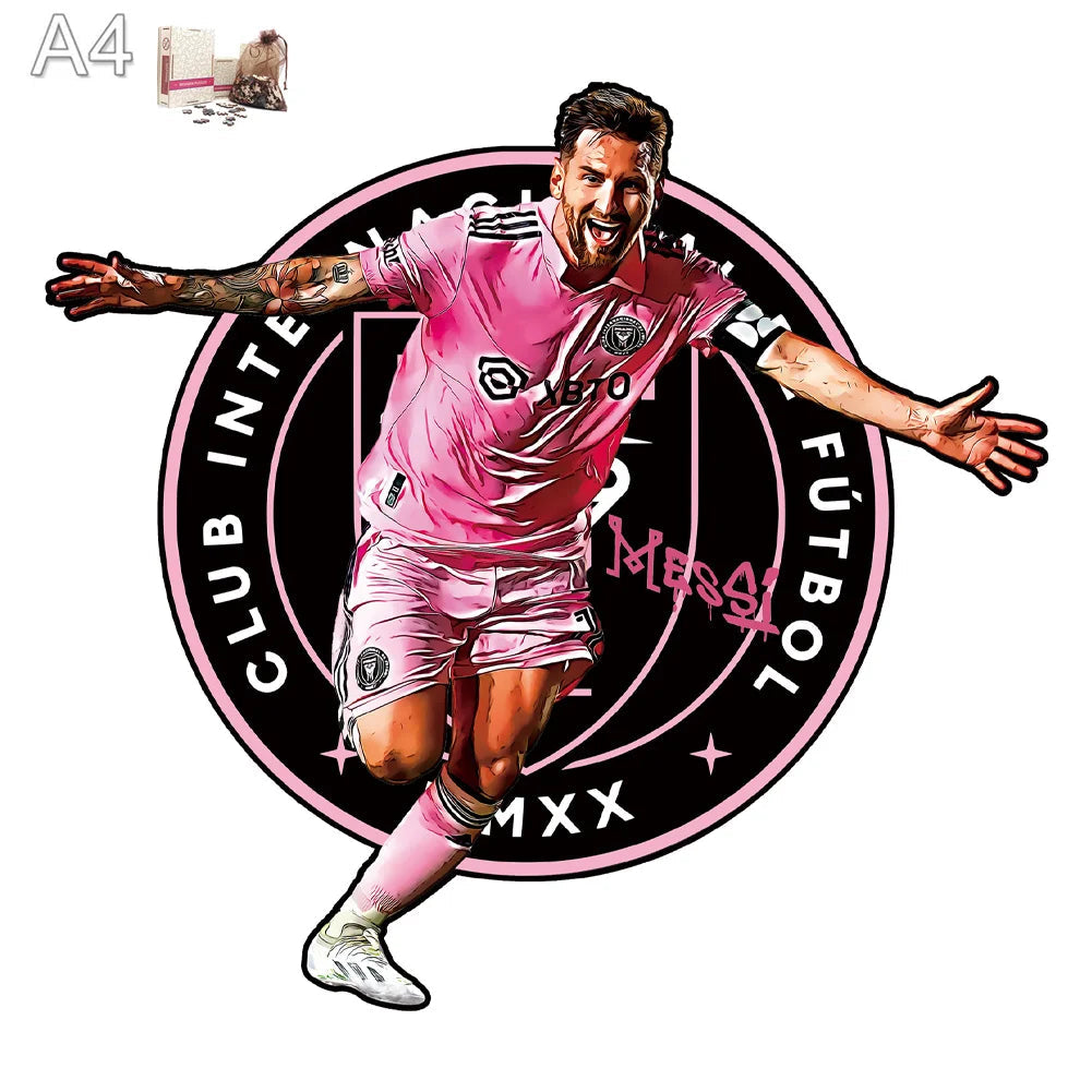 Messi Inter Miami Thuisshirt | Houten Puzzel