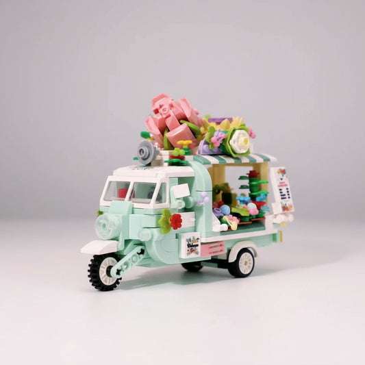 Bloemen driewieler | Bouwsteentjes