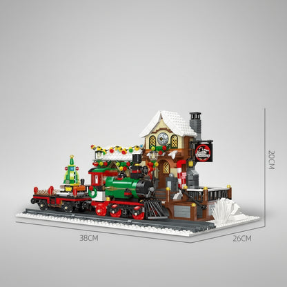 Kerst Trein station | Bouwsteentjes