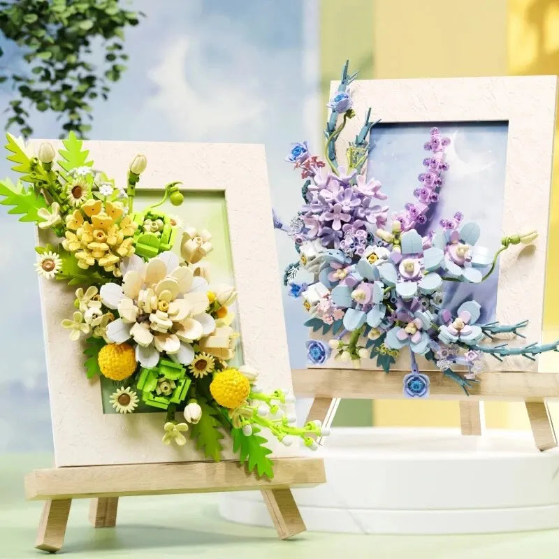 Bloemen schilderij | Bouwsteentjes