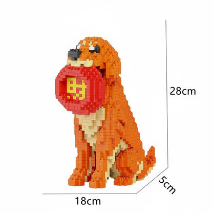 Hond met Frisbee | Bouwsteentjes