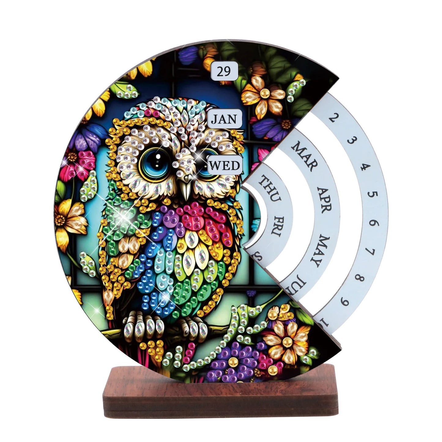 Gekleurde uil | Kalender | Diamond painting