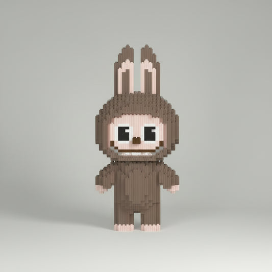 Bruine Labubu | Bouwsteentjes