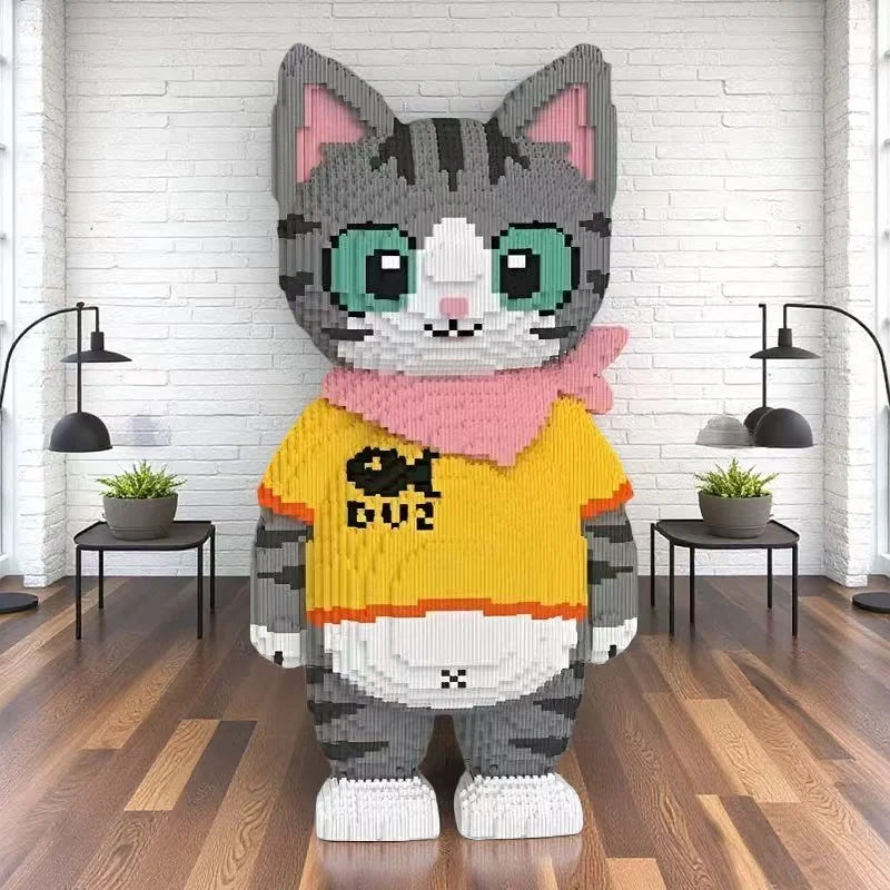 MEGA Kat met Sjaal | Bouwsteentjes