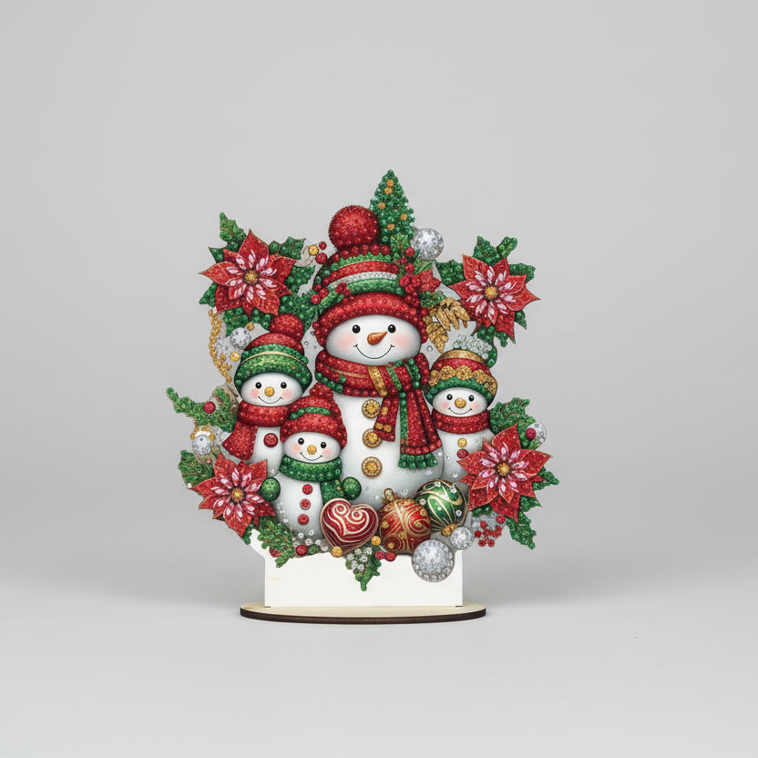 5D Sneeuwpoppen familie | Diamond painting