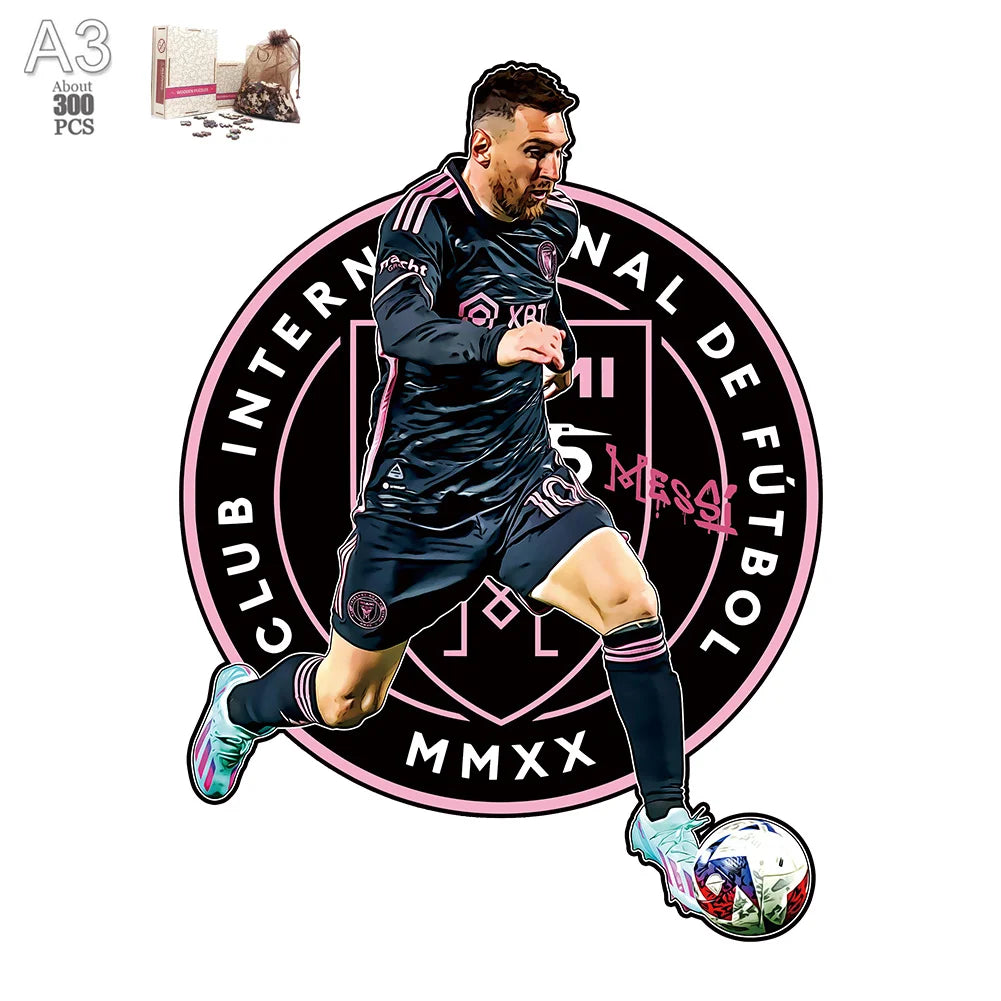 Messi Inter Miami | Houten Puzzel