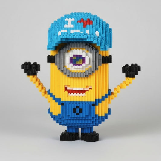 Gele wezen met pet | Bouwsteentjes