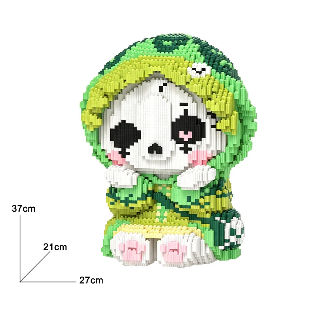 Halloween Panda's | Bouwsteentjes