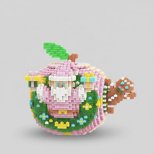 Roze kerstappel | Bouwsteentjes