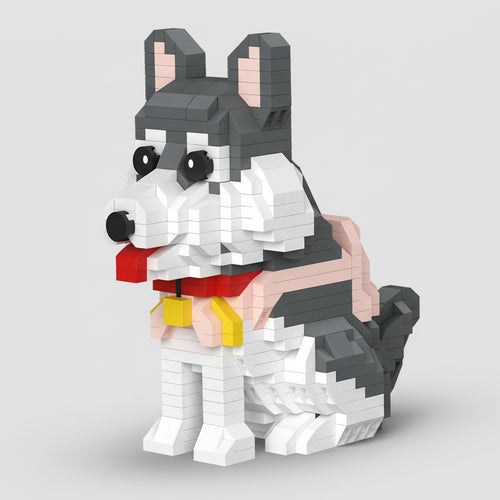 Grijze husky | Bouwsteentjes