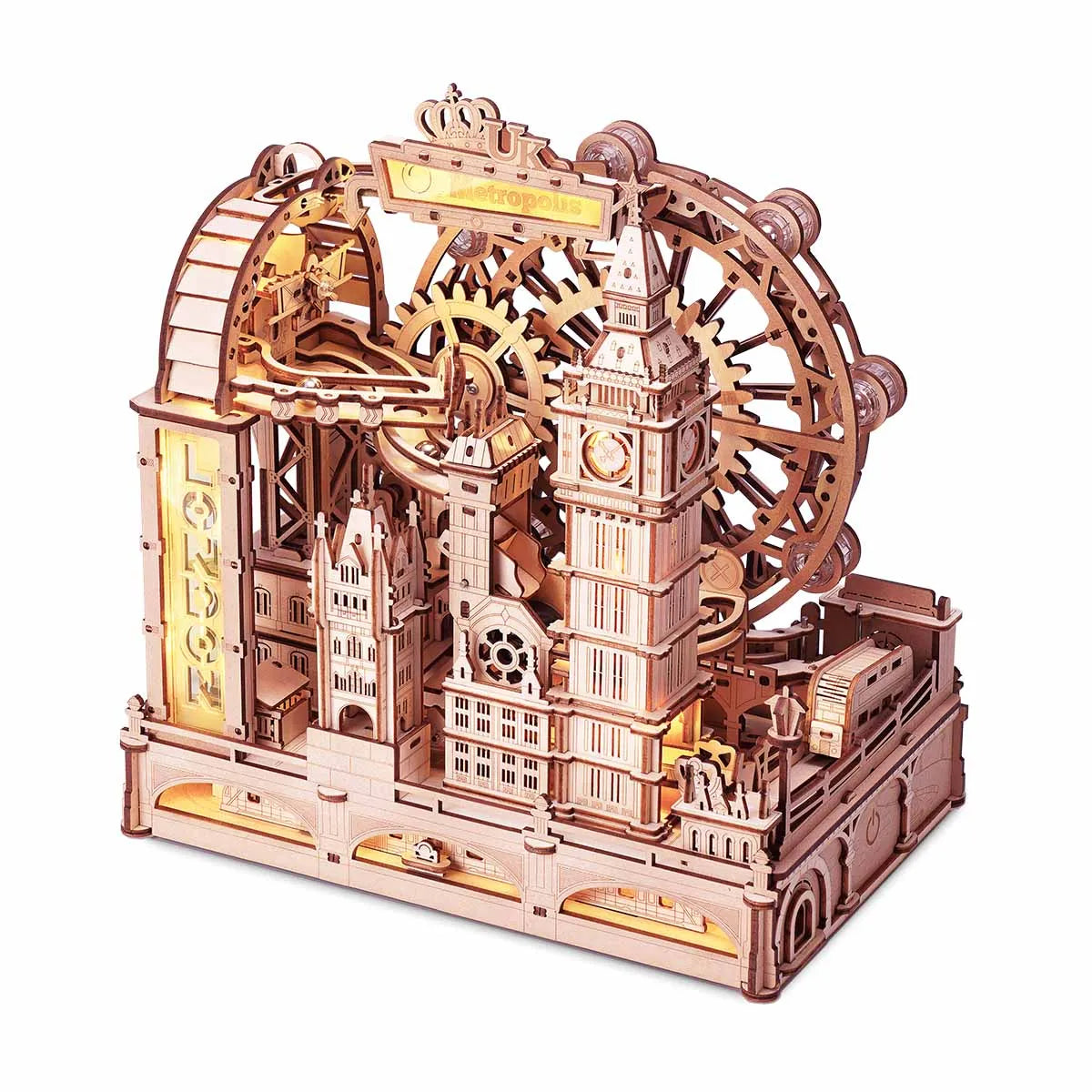 Londen 3D Knikker Baan | Houten Bouwpakketten