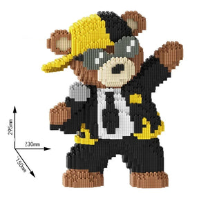 Knuffel beer rockster  | Bouwsteentjes