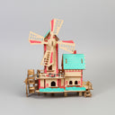 Gekleurde windmolen | Houten Bouwpakket