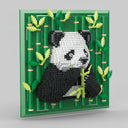 Panda op bouwplaat | Bouwsteentjes