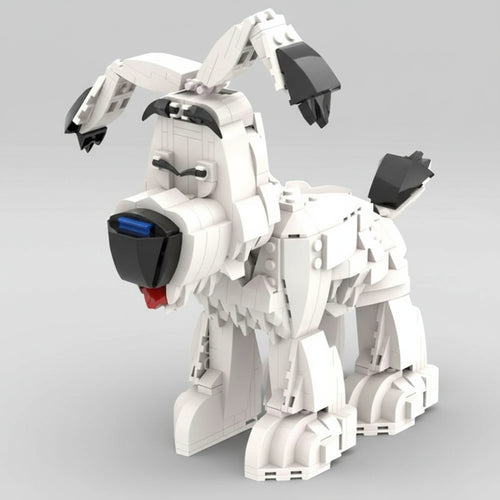 Witte hond | Bouwsteentjes