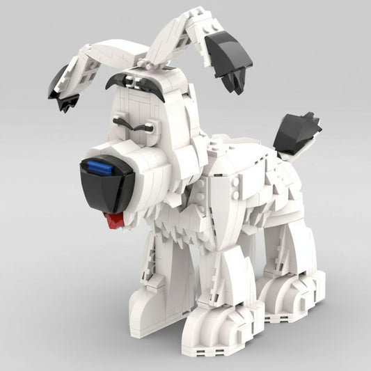 Witte hond | Bouwsteentjes