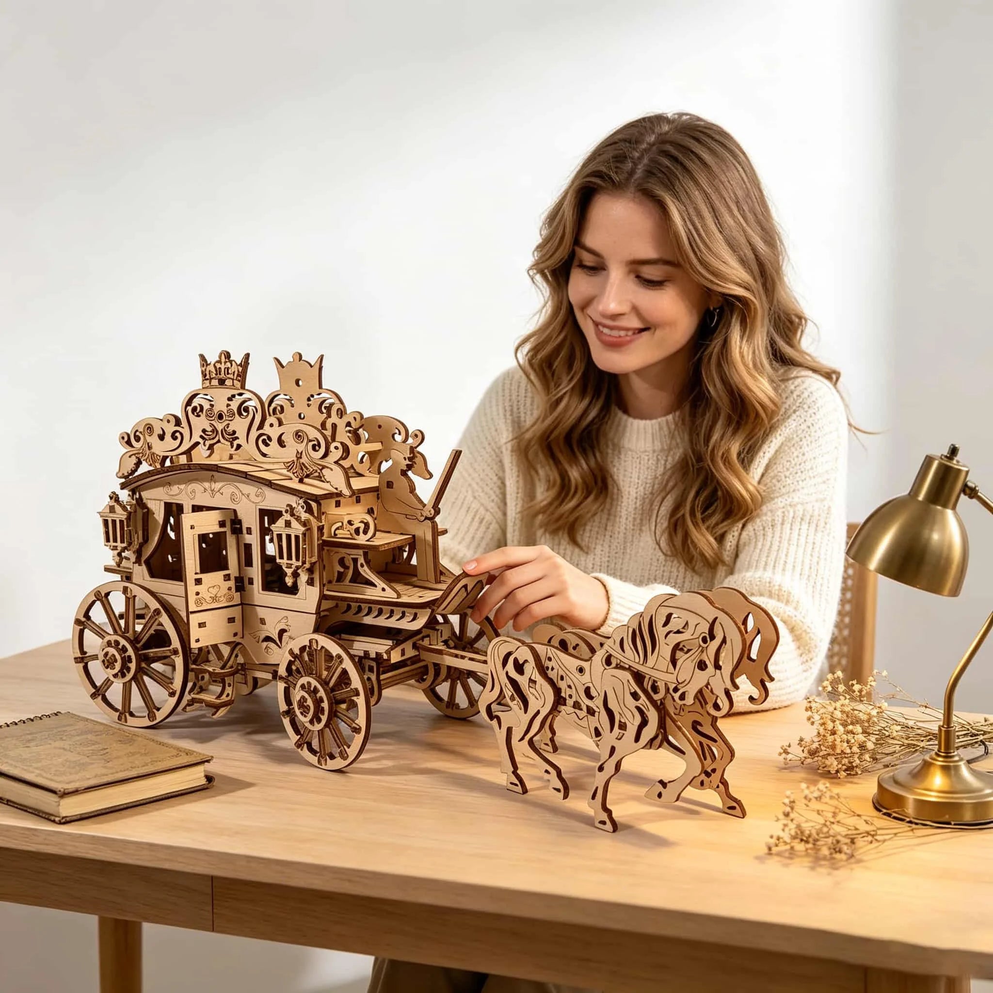 Koets met paarden | Houten Bouwpakket