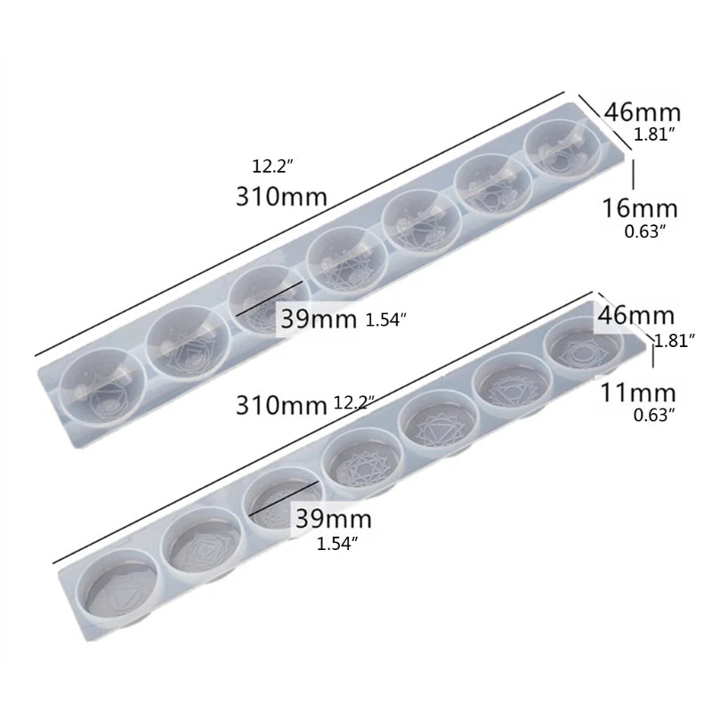 Siliconen Mal Chakrasymbolen | Epoxy