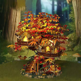 Herfst huis met boomhut | Bouwsteentjes