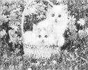 Katten in mand | Dot painting