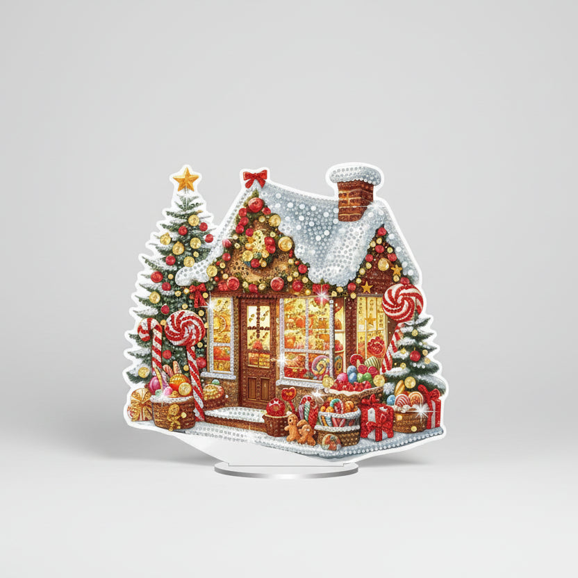 5D Kerst snoephuisje | Diamond painting