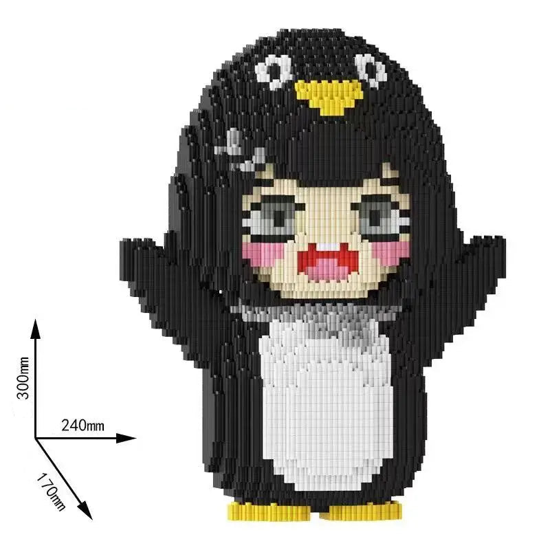 Pinguin poppetje | Bouwsteentjes