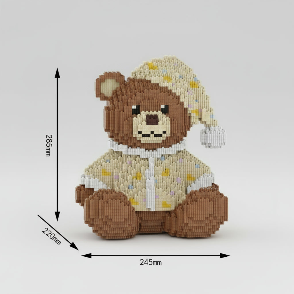 Beer met slaapmuts | Bouwsteentjes