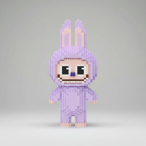 Paarse Labubu | Bouwsteentjes